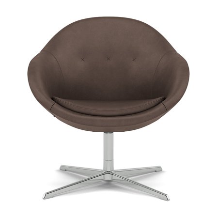 Varier Furniture Kokon Club - Brown Leather - Chrome base