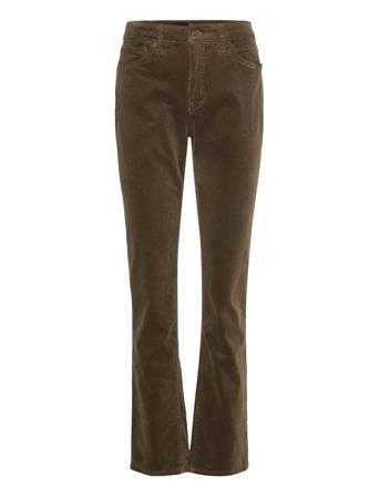 Stretch Corduroy Mid-Rise Straight Pant Bottoms Trousers Straight Leg Green Lauren Ralph Lauren