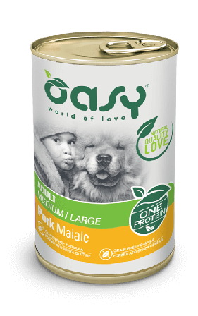 Oasy Wet Monoproteico Patè Di Maiale Per Cani Adulti Taglia