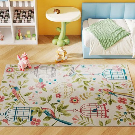 Country Matta, Polyester, Halkfri, Lättskött, 200x140 cm