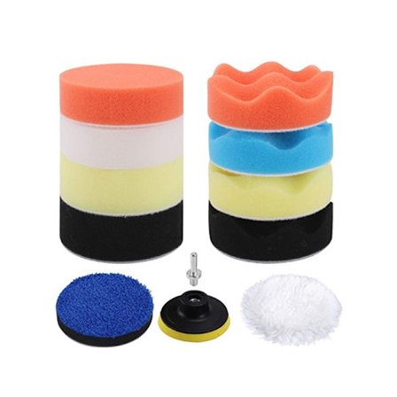 Autopoleringssvampe M10 Gevind 80 mm Diameter Til Boremaskine Polermaskine Voksning Slibning 12 Stk