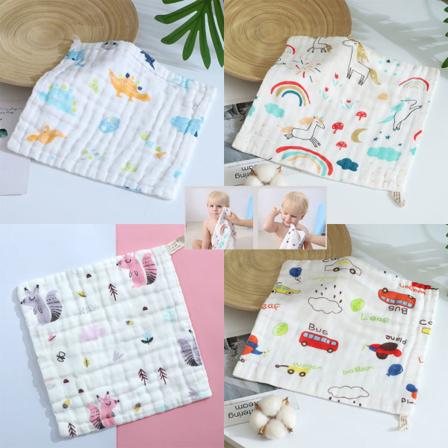 6 stk babyhåndklær, barnemullmuslin ansiktshåndklær, 30x30cm baby