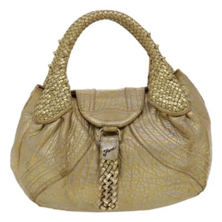 Fendi Vintage, Pre-owned Leather Handbag Geel, Dames, Maat:ONE Size