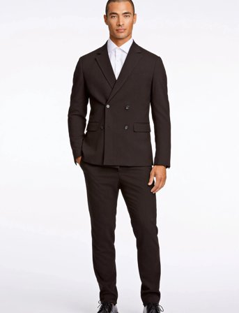 Lindbergh Plain Db Mens Suit - Normal Length - Black - 54