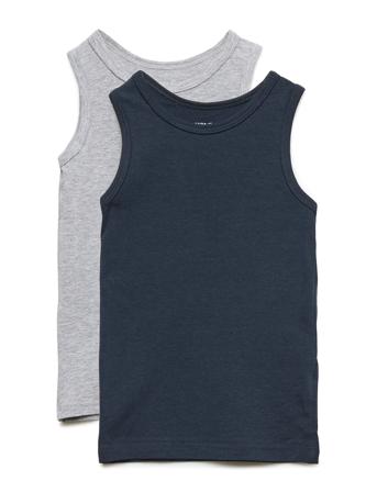 Nmmtank Top 2P Grey Melange Noos Patterned Name It