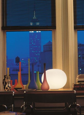 Glo-Ball Basic 2 bordlampe - hvit