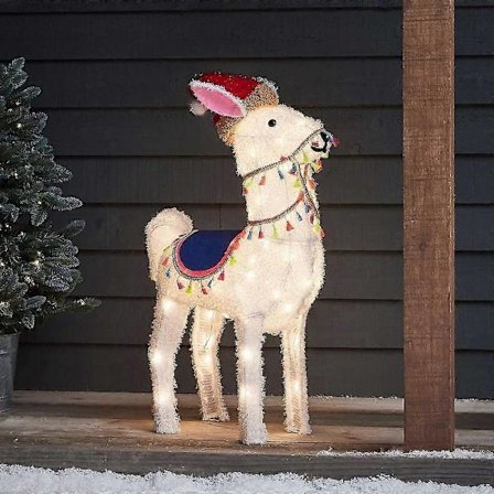 3D Sød Dyre Julelys Dekoration til Indendørs og Udendørs Have med Varm Hvid LED [DB]