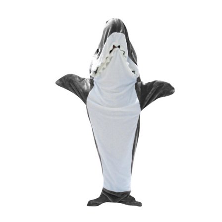 Super Soft Shark Blanket Hoodie Vuxen, Shark Blanket Cozy Flanell Hoodie