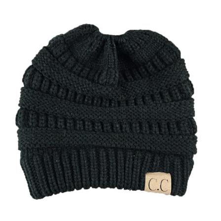 Strikket hat fra CC Black one size