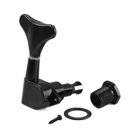 Stämskruvar för elbas - Öppen mekanik stämskruvar ersättning för 4 strängar, vänster/höger hand, silver