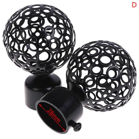 2 stk 22mm 28mm Dia Draperi Gardinstenger Jern Ender Caps Finials