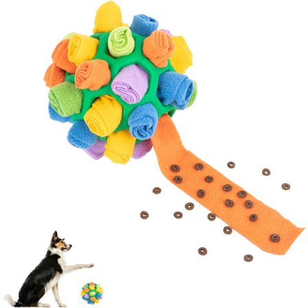 Snuffle-måtte til hunde, interaktivt hundelegetøj, bold, hundepuslespil, hundemåtter, fodermåtte, snuffle-bold til hunde, snusemåtte, naturlige 