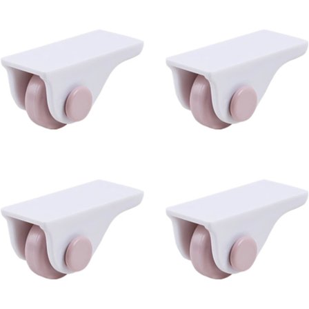 4 st självhäftande hjul med starka klisterhjul av plast