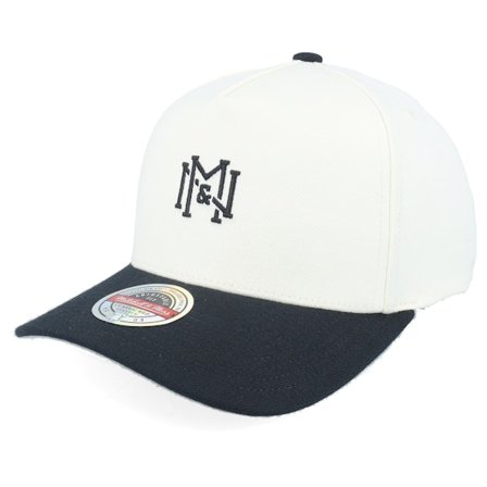 Mitchell & Ness - White adjustable Lippis - Own Brand 2t Icon Stretch Cream/Black A-Frame Adjustable @ Hatstore
