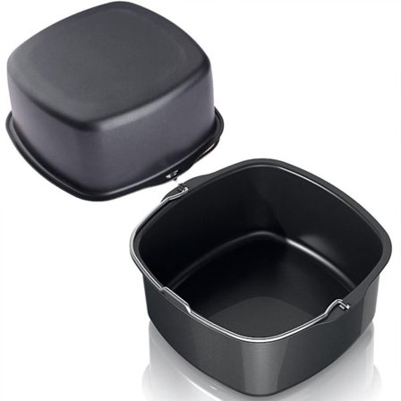 Non-stick Airfryer kageform 8,7 tommer - Kompatibel med Philips, Braun - Pizza brødbagetilbehør