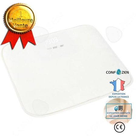 Väckarklocka - CONFO - Kreativ - Hög ljusstyrka digitalrör - Autonomi 6 månader - Vit