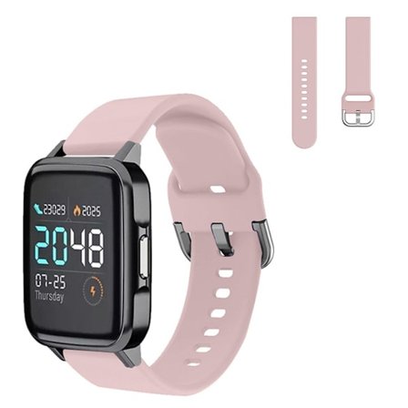 Haylou SmartWatch comfort silikoni ranneke - Vaaleanpunainen Koko: L