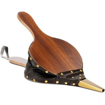 Peisbelg 43 x 19 cm Stor Luftblåser i Tre med Støpt Dyse for Utendørs Camping BBQ Grill Pipe Håndbelg Pumpe Pit Barbeque Brannverktøy Tilbehør