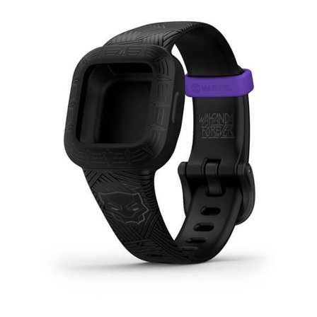 Garmin Marvel Black Panther-rem - svart Kun tilbehørsrem; vívofit jr. 3 selges separat
