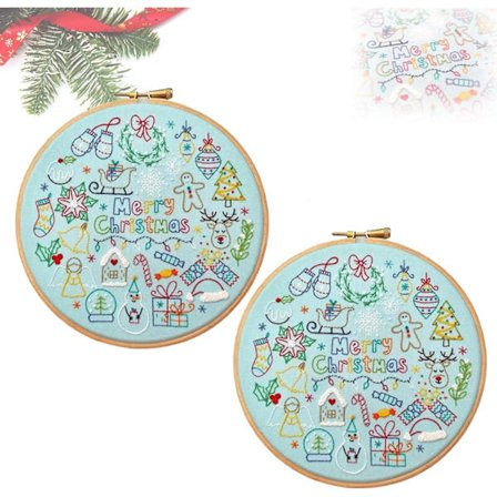 24 Days Of Advent Hand Brodery Kit, Hand Brodery Kit 24 Days of Advent Calendar, DIY korsstygn adventskalender Nybörjare