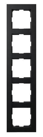 Elko Plus Kombinationsram svart 5-fack, Strömbrytare & vägguttag