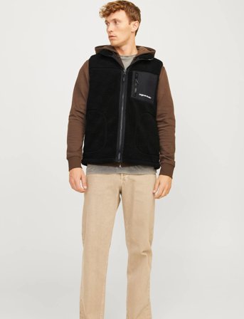 Jack & Jones Jorvesterbro Teddy Bodywarmer Aw24 Noos - Black - XL