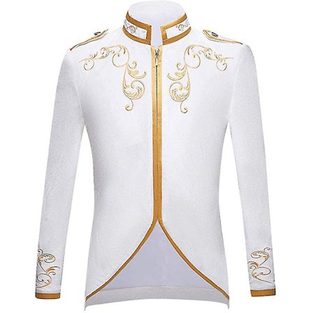 Miesten hovimuodin prinssiunivormu kultakirjailtu puvuntakki