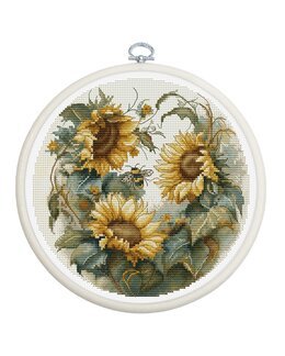Broderikit Billede Solsikker - Luca-S