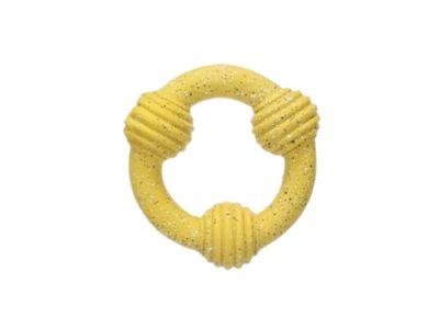 Hundeleke Ring Konfetti, Gul - L