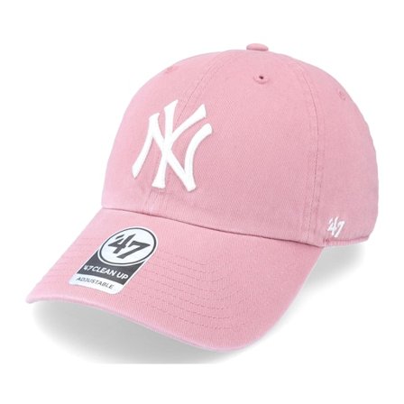 47 Brand - MLB Pink unconstructed Czapka Z Daszkiem - New York Yankees Clean Up Mauve @ Hatstore