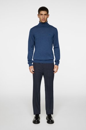 J.Lindeberg - Kaden Merino Turtle Neck - Fashion - Blue - Men - XL
