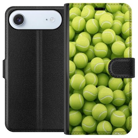 Yhteensopiva Lompakkokotelo Apple Apple iPhone 17 Air Vihreiden tennispallojen kuvio korkealla tarkkuudella, urheilullinen motiivi toistettavalla teks