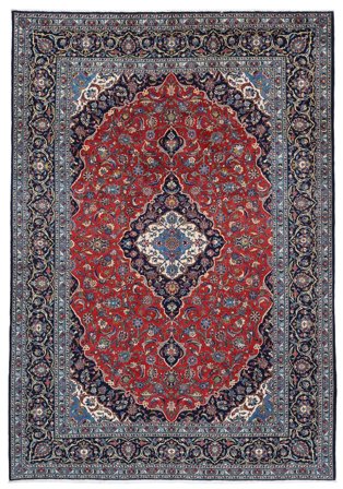 Keshan Teppich Orientalischer Dunkelgrau/Schwarz (Wolle, Persien)