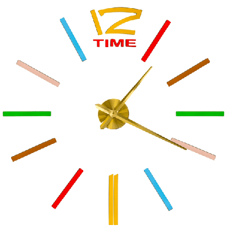 Väggur / Väggklocka med Lösa Siffor - 100-120 cm