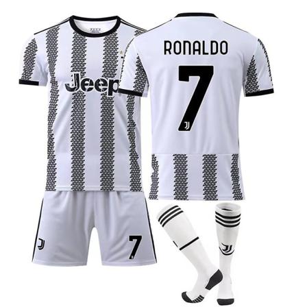 22-23 Juventus Hemmafotbollströja Kostym Barn Vuxentröja S
