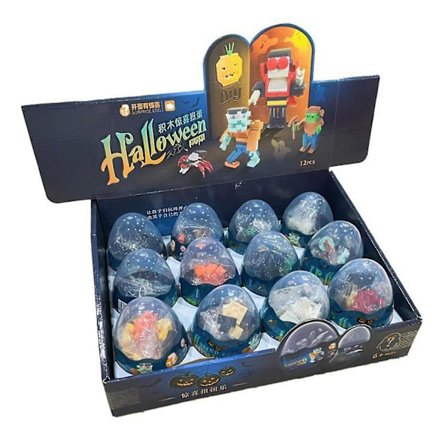 12 stk./sæt DIY Spøgelser Græskar Byggeklodser Mursten Uddannelsesmæssige Kreative Børnegave