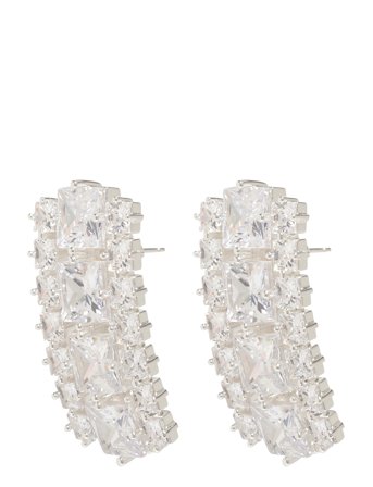 Sky Crystal Earring Silver Silver By Jolima