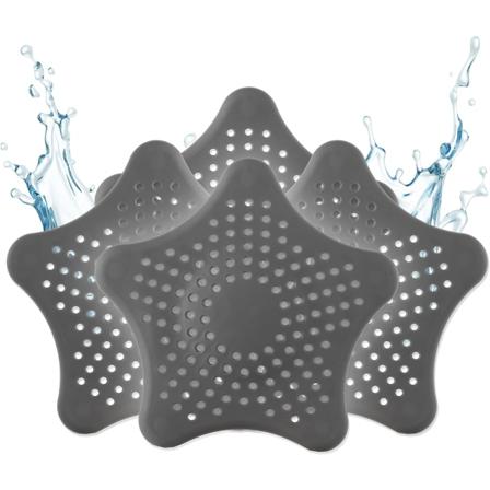 4 stk Universal Silikon Avløpsfilter - Dusjfilter med Hår