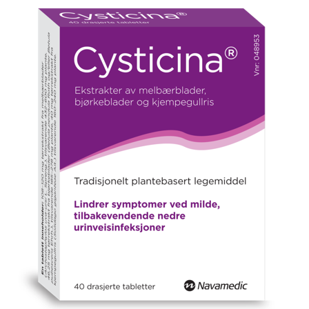 Cysticina tabletter mot urinveisinfeksjoner 40 stk