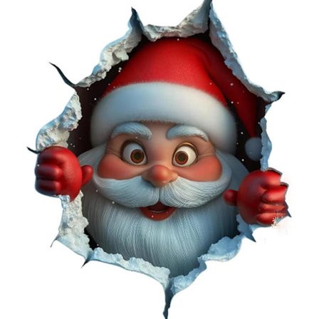 3D Julemand Vægdekorationer Jule Vægklistermærker, Julemanden Giver Gave