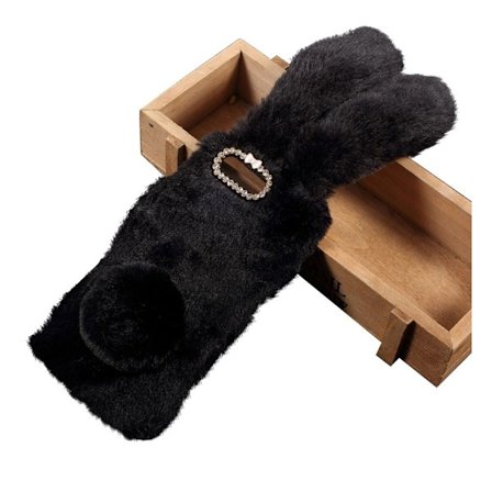 Fluffy Rabbit Huawei Honor 9 skal - Svart