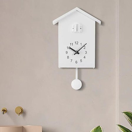 Ny Nordisk Stil Veggklokke Gjøkur Klokkespill Tidssone Fugl Timebasert Kimesignal Lydløs Klokkemekanisme Horloge Hjem Dekorartikler Kunst