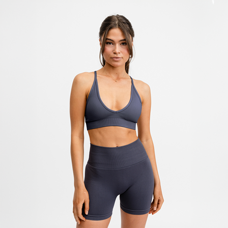 Drop of Mindfulness Seamless V Sports-BH Mørkegrå