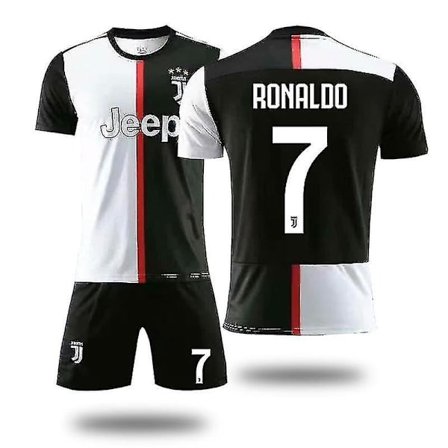 Juventus trøje 2019-20 Cristiano Ronaldo #7 Cr7 hjemmefodboldtrøje barn voksen 3-delt trøje kit voksen barn