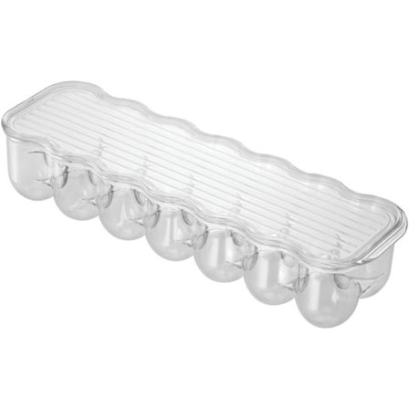 Eggeholder, oppbevaringsboks for 14 egg, laget av BPA-fri plast, transparent