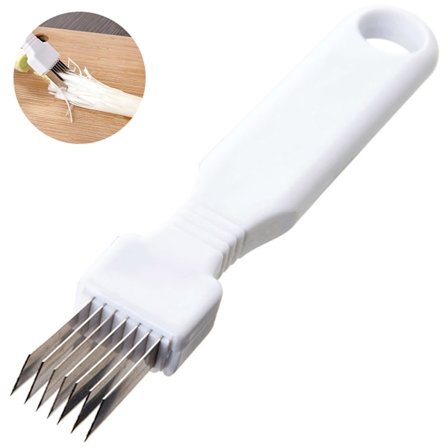 Vårløk Skiver, Løk Skiver Strimler for Kunstneriske Delikatesser, Grønnsakskutter i Rustfritt Stål