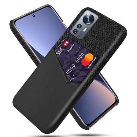 Bofink Xiaomi 12 Pro skal med korthållare - Svart