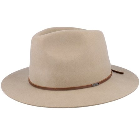 Brixton - Beis fedora Sombrero - Wesley Sand/Brown Fedora @ Hatstore