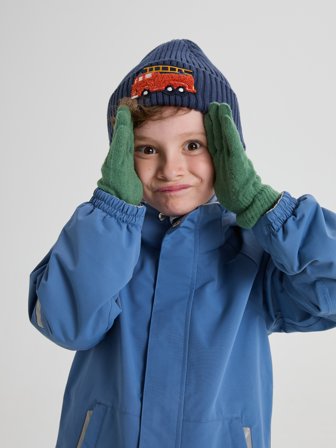 Polarn O. Pyret - ribbed beanie with appliqué - 48 - 50 - Childrenswear - blue