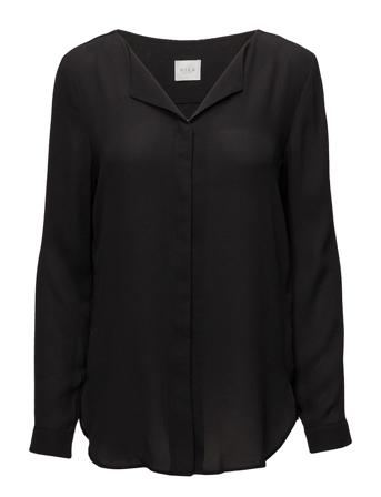 Vilucy L/S Shirt Bluse Langermet Svart Vila